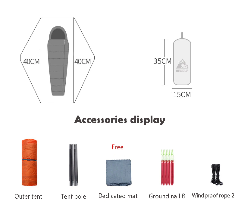 Cheap Goat Tents Hewolf Single Double Decker Double Door Rainstorm Tent High Mountain Snowfield Ultralight Camping Equipment Silicone Tent Tents 